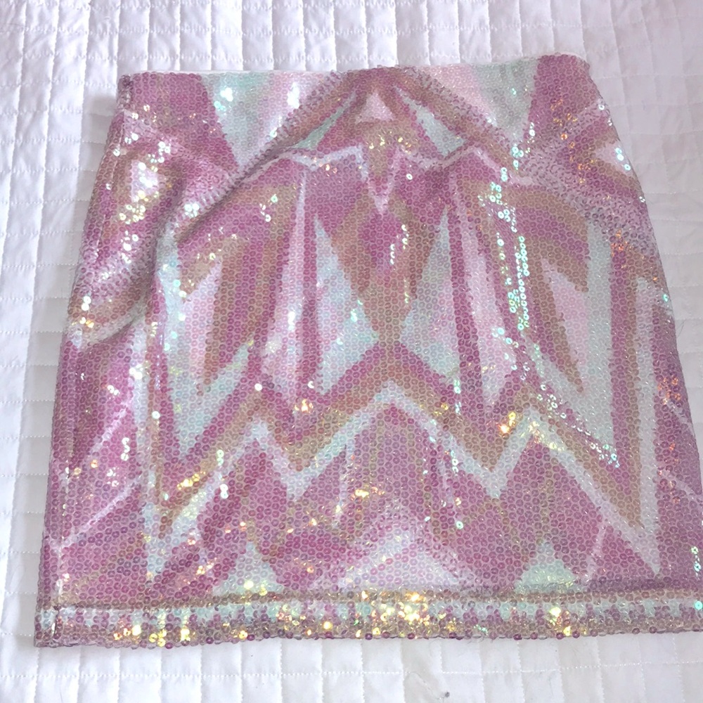 Sequin Iridescent Pink Design Pattern Mini Bodyco… - image 4